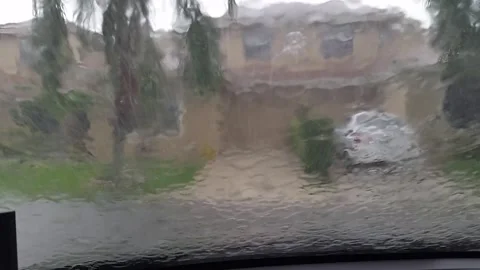Rain on a windshield Stock Footage 257123573