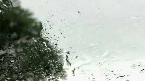 Rain on windshield, sad mood concept Stock Footage 139389404