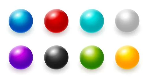 Rainbow 3d ball blue red sphere yellow vector isolated color circle bubble icon Stock Illustration