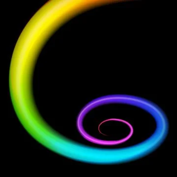 Rainbow 3d swirl. Realistic vector illustration Stock Illustration