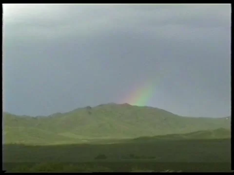 Rainbow Above City Landscape Stock Footage 336301398