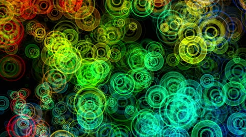 Rainbow Abstract Animated Circles - 4K Resolution Ultra HD Stock Footage 41471880
