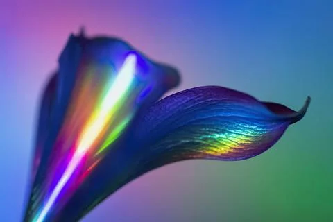 Rainbow abstract background with neon led light Stock Photos