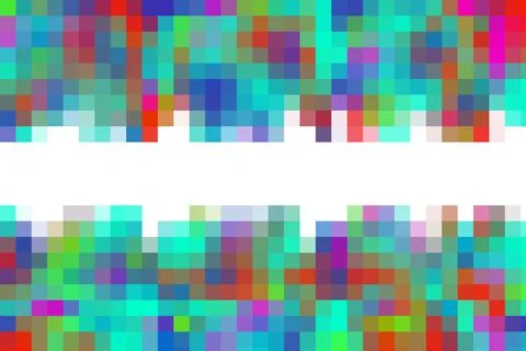 Rainbow abstract background with pixel texture of squares and copy space Stock Illustration