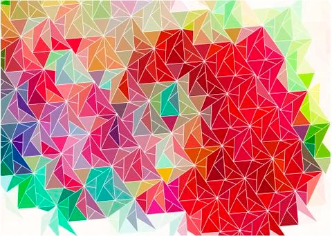 Rainbow abstract background with triangles Stock Illustration