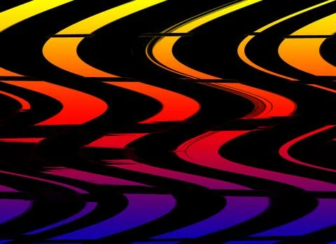 Rainbow abstract curving flow pattern 스톡 일러스트