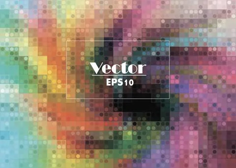 Rainbow abstract digital pixel vector image Illustrazione stock