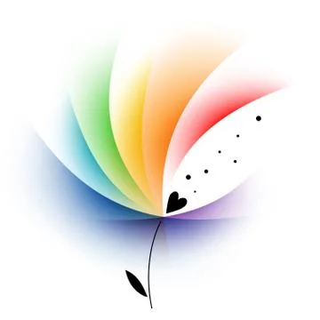 Rainbow abstract flower Stock Illustration