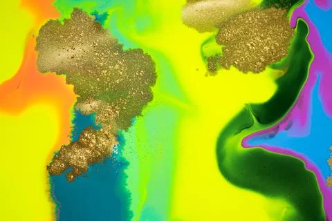 Rainbow abstract liquid ink gradient pattern. Fluorescent liquid bright texture. Illustrazione stock