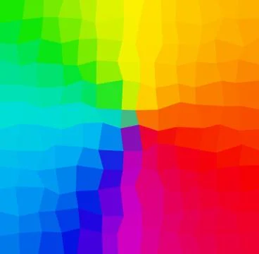Rainbow abstract mosaic low polygon backrgound in spectrum, rainbow, colors Stock Illustration