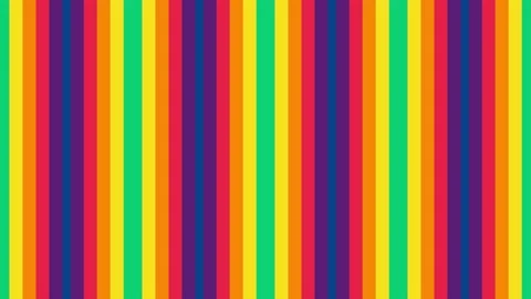 Rainbow abstract motion graphics lines pattern. Simple geometric mosaic Stock Footage 161341790