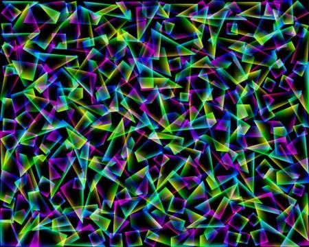 Rainbow abstract pattern. Geometric print composed of colorful polygon and tr Stock Illustration