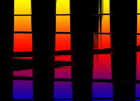 Rainbow abstract pattern window blocks Stock Illustration