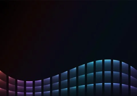 Rainbow abstract pixel curve background Stock Illustration