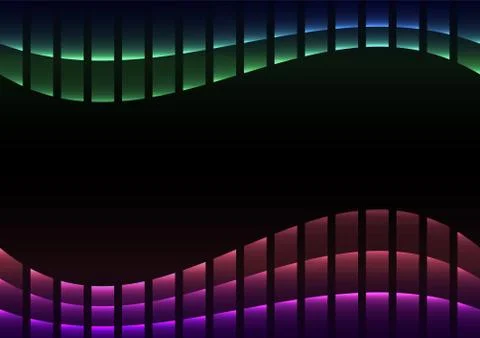 Rainbow abstract pixel curve background Stock Illustration
