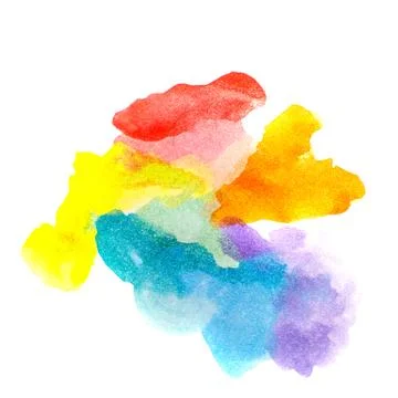 Rainbow abstract watercolors. Stock Illustration