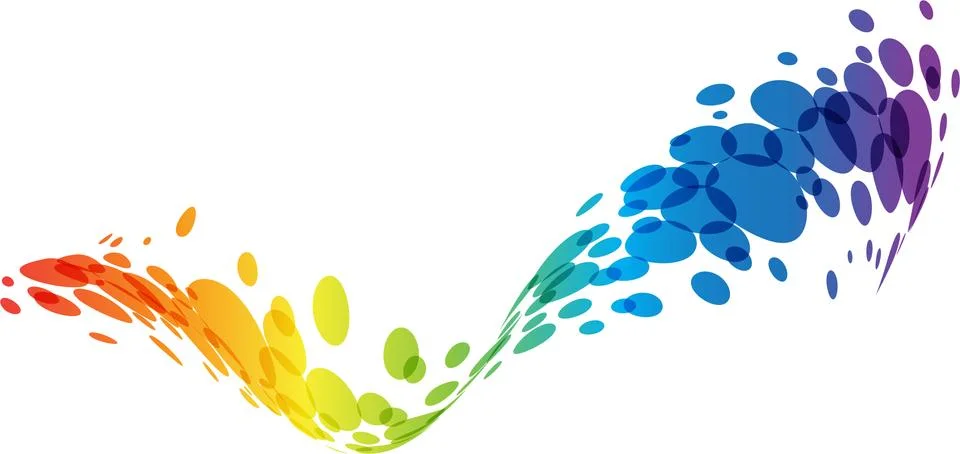 Rainbow abstract wave background Stock Illustration