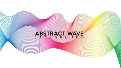 Rainbow Abstract Wave Line Background Design Vector, Spectrum Frame Concept.. Stock-Illustration