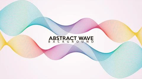Rainbow Abstract Wave Line Background Design Vector, Spectrum Frame Concept.. Illustrazione stock
