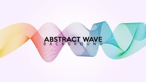 Rainbow Abstract Wave Line Background Design Vector, Spectrum Frame Concept.. Stock Illustration