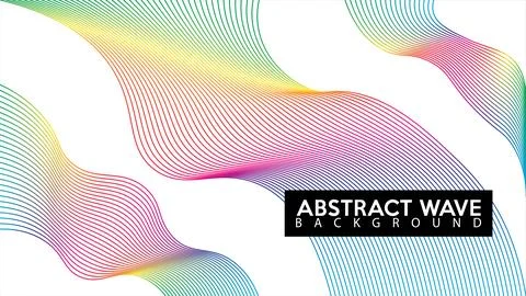 Rainbow Abstract Wave Line Background Design Vector, Spectrum Frame Concept.. Illustrazione stock