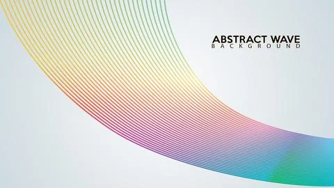 Rainbow Abstract Wave Line Background Design Vector, Spectrum Frame Concept.. Stock-Illustration