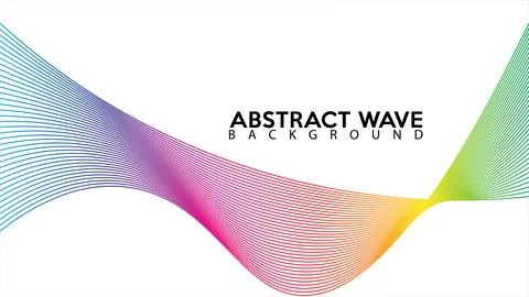 Rainbow Abstract Wave Line Background Design Vector, Spectrum Frame Concept.. Illustrazione stock