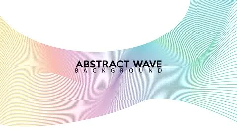 Rainbow Abstract Wave Line Background Design Vector, Spectrum Frame Concept.. 스톡 일러스트