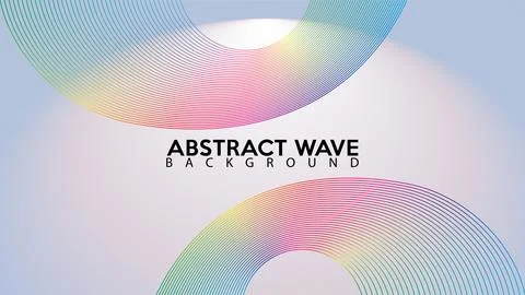 Rainbow Abstract Wave Line Background Design Vector, Spectrum Frame Concept.. Stock Illustration