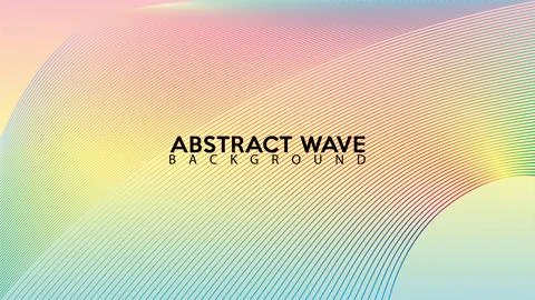 Rainbow Abstract Wave Line Background Design Vector, Spectrum Frame Concept.. Stock Illustration