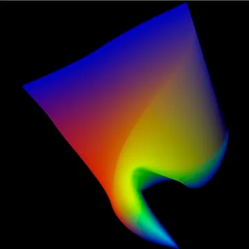 Rainbow abstraction on black background Stock Illustration