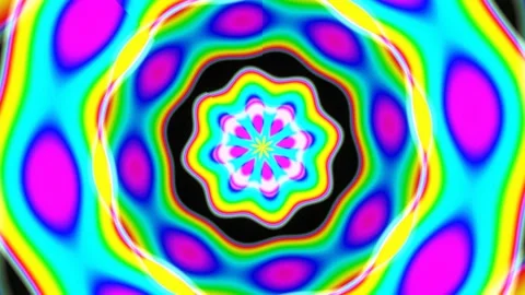 Rainbow Abstraction Kaleidoscope VJ Loop Stock Footage 173534021