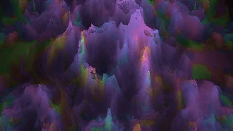 Rainbow acid waveform abstract background animation digital hippie psychedelic Stock Footage 108835658