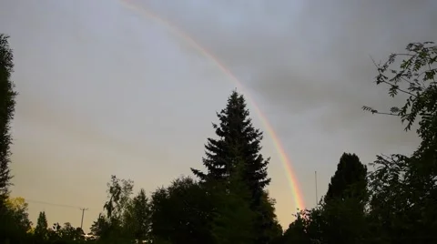 Rainbow after rain Video stock 53278641