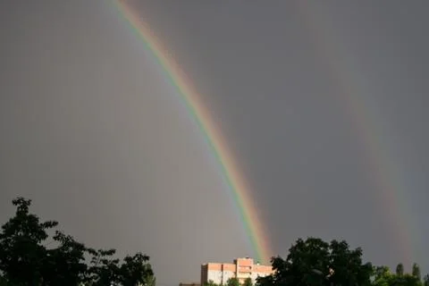 Rainbow after the rain Stock-Fotos