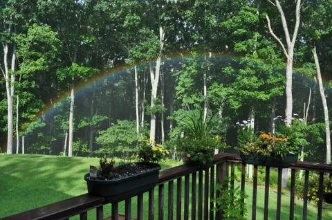 Rainbow After a Rainstorm Stock Photos