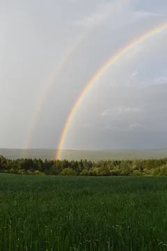A rainbow after the storm Stock Photos