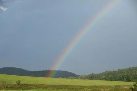 The rainbow after a thunderstorm 2 Stock Photos