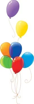 Rainbow air baloons Illustrazione stock