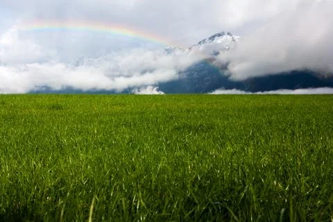 Rainbow in the Alps Stock Photos