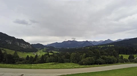 Rainbow in the alps Timelapse Stock Footage 56233862