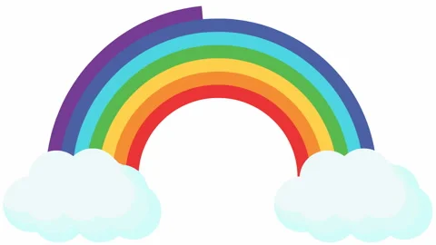 Rainbow and clouds Stock Footage 130233035