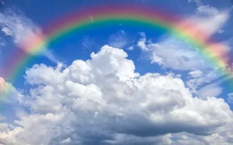 Rainbow and clouds 写真素材
