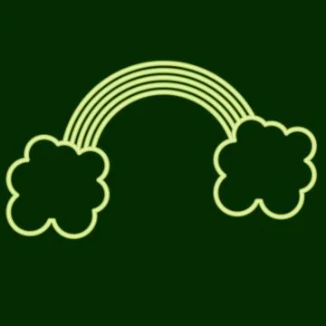 Rainbow and clouds. St.Patrick s Day. Stock Illustration