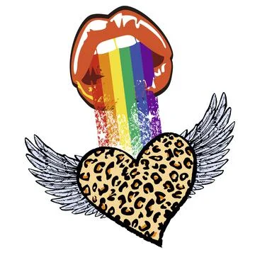 Rainbow and ips Illustrazione stock