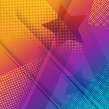 Rainbow and star background Stock Illustration