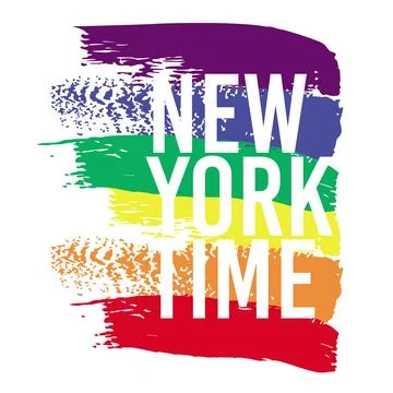 Rainbow and text Stock Illustration