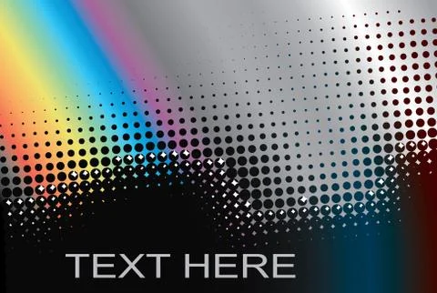 Rainbow and tile frame for text. Stock Illustration