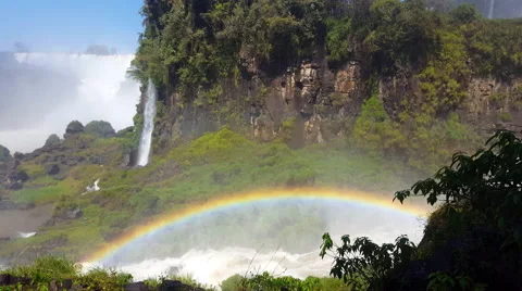 Rainbow and Waterfalls 4K Stock Footage 67384124