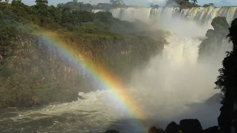Rainbow and Waterfalls Video stock 84775770